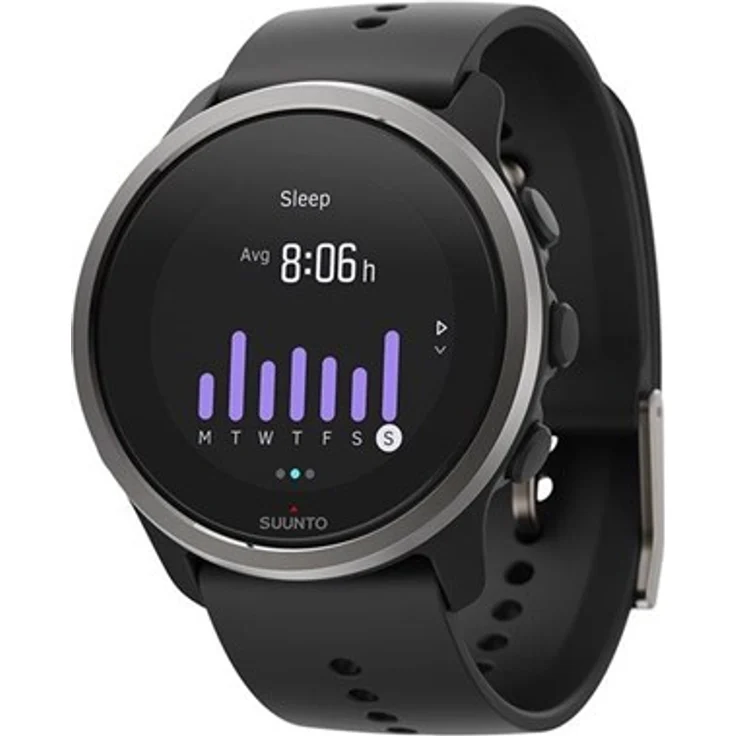 Suunto 5 Peak Smartwatch GPS, Unisex, 43 mm, Edelstahl, Kunststoffgehäuse, Silikonarmband, Black – Bild 5