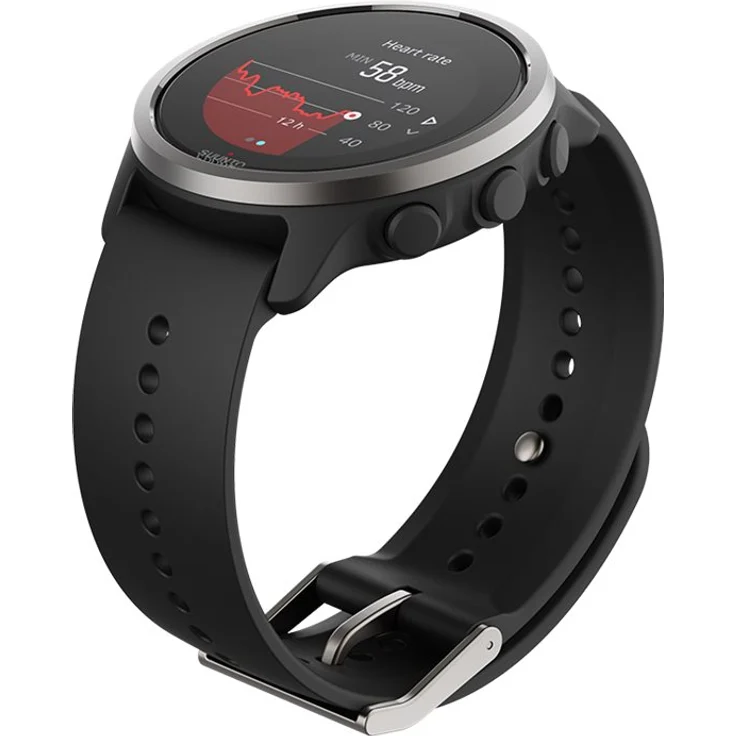 Suunto 5 Peak Smartwatch GPS, Unisex, 43 mm, Edelstahl, Kunststoffgehäuse, Silikonarmband, Black – Bild 8