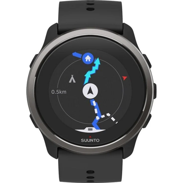 Suunto 5 Peak Smartwatch GPS, Unisex, 43 mm, Edelstahl, Kunststoffgehäuse, Silikonarmband, Black – Bild 4