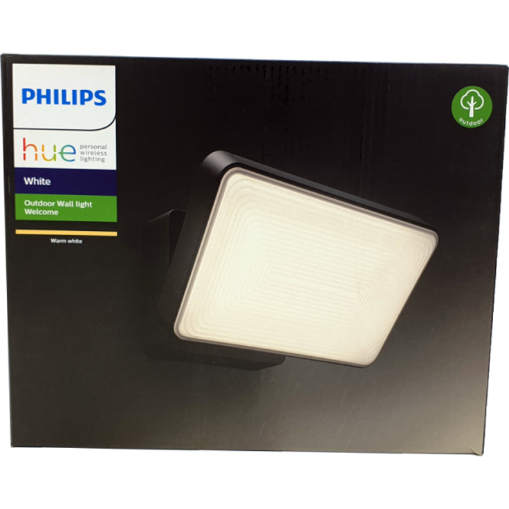 Philips Hue White LED Welcome Flutlicht für den Außenbereich, dimmbar, warmweißes Licht, steuerbar via App, kompatibel mit Amazon Alexa (Echo, Echo Dot), schwarz 2300lm – Bild 5