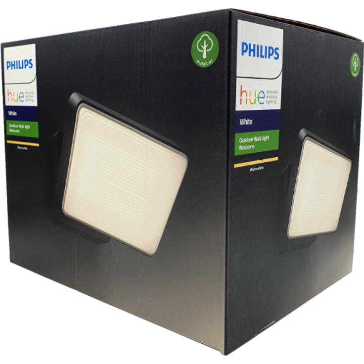 Philips Hue White LED Welcome Flutlicht für den Außenbereich, dimmbar, warmweißes Licht, steuerbar via App, kompatibel mit Amazon Alexa (Echo, Echo Dot), schwarz 2300lm – Bild 6