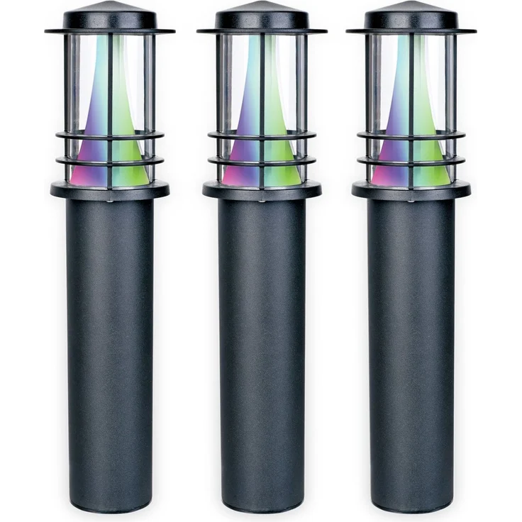 Müller-Licht tint Outdoor LED-Wegeleuchten Petunia 3er Set RGBW white+color 14W 750lm 2700K ZigBee Außenbereich – Bild 2