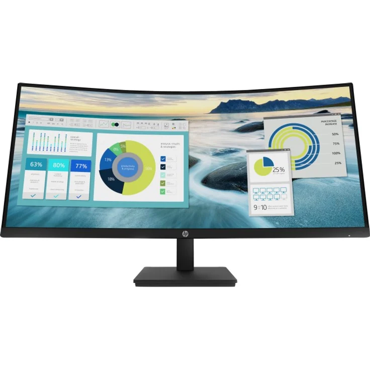 HP P34hc G4 - 34 Zoll, QHD (3440 x 1440 Pixel), VA-Panel, 60 Hz, 5 ms, 250 cd/m² (21Y56AA#ABB) – Bild 1