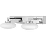 LEDVANCE SMART+ LED ORBIS WALL ELYPSE IP44 Wandleuchte Tunable White WiFi 34 cm Stahl - Glas Silber, 573963