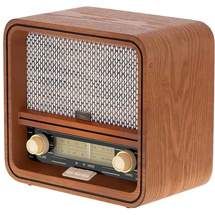 CAMRY CR 1188 Radio mit Holzgehäuse FM Nostalgieradio mit Bluetooth Retro Radiogerät mit AM