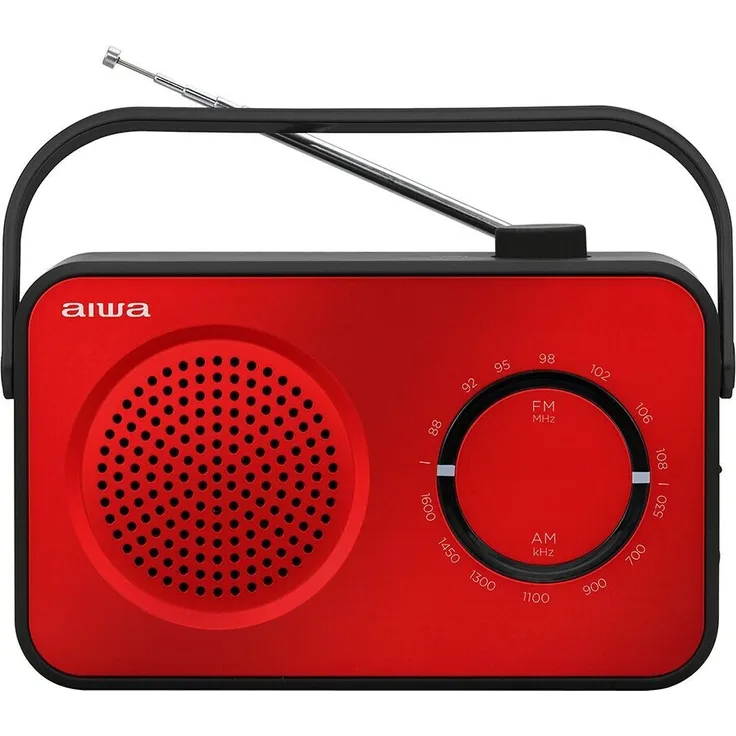 Aiwa RADIO PORTATIL R-190RD RED AM-FM - SPEAKER-3 -AUX IN-HANDLE-ANTENNA TELESCOPIC R-190RD (R-190RD)