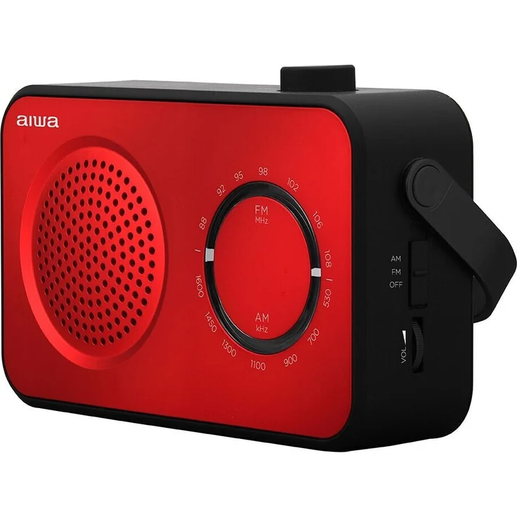Aiwa RADIO PORTATIL R-190RD RED AM-FM - SPEAKER-3 -AUX IN-HANDLE-ANTENNA TELESCOPIC R-190RD (R-190RD) – Bild 2