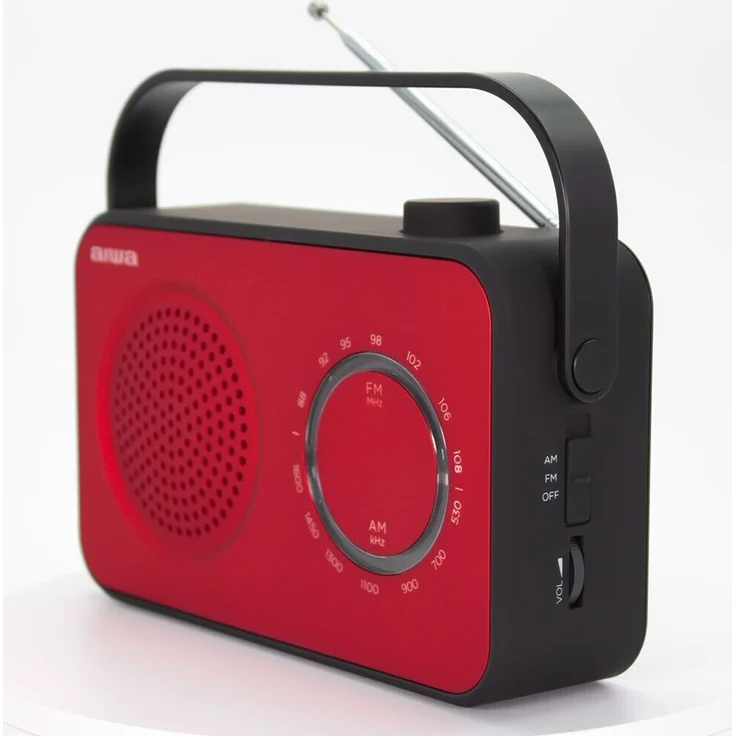 Aiwa RADIO PORTATIL R-190RD RED AM-FM - SPEAKER-3 -AUX IN-HANDLE-ANTENNA TELESCOPIC R-190RD (R-190RD) – Bild 5