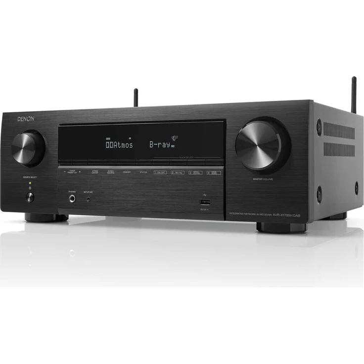 Denon AVR-X1700HDAB 7.2 AV Receiver Schwarz Dolby Atmos BT WLAN HEOS DAB+ – Bild 4