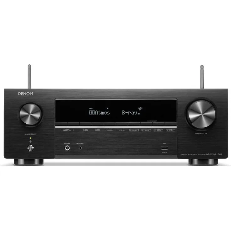 Denon AVR-X1700HDAB 7.2 AV Receiver Schwarz Dolby Atmos BT WLAN HEOS DAB+
