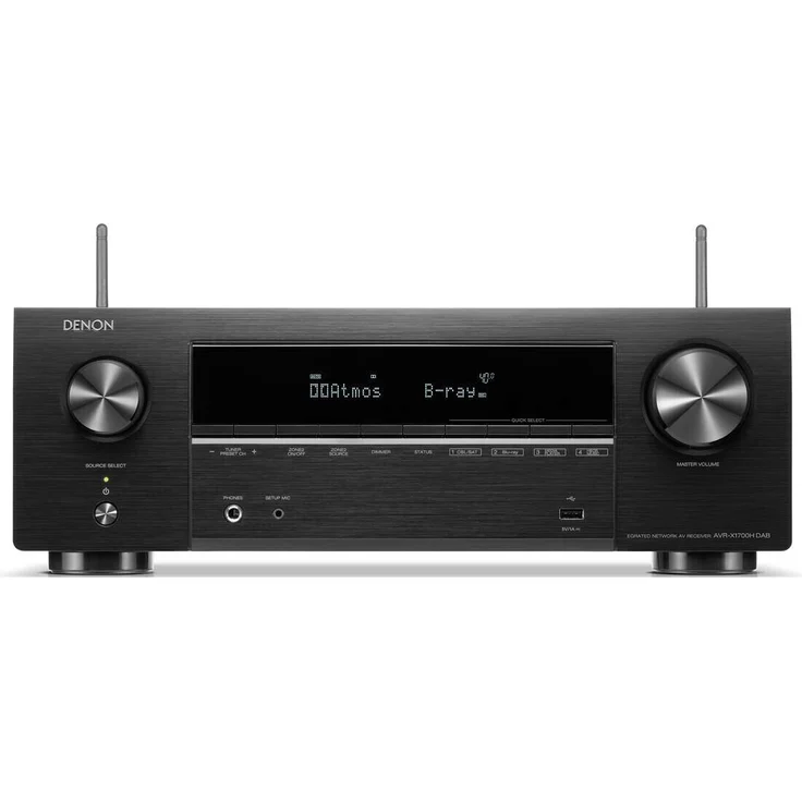 Denon AVR-X1700HDAB 7.2 AV Receiver Schwarz Dolby Atmos BT WLAN HEOS DAB+ – Bild 1