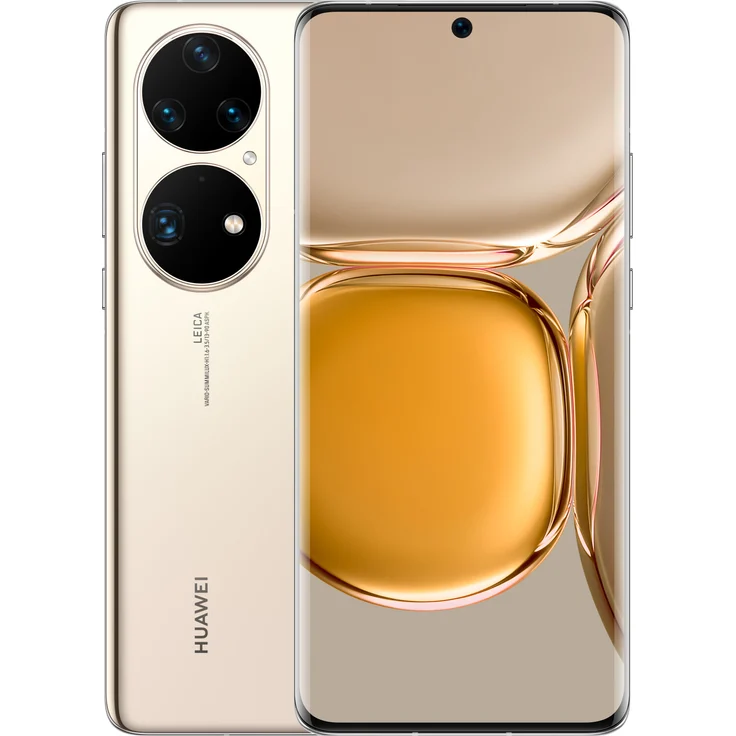 Huawei P50 Pro Smartphone 16,76cm (6,6 Zoll) AMOLED-Display, 256GB interner Speicher, 8GB RAM, Dual-SIM, Cocoa Gold – Bild 1