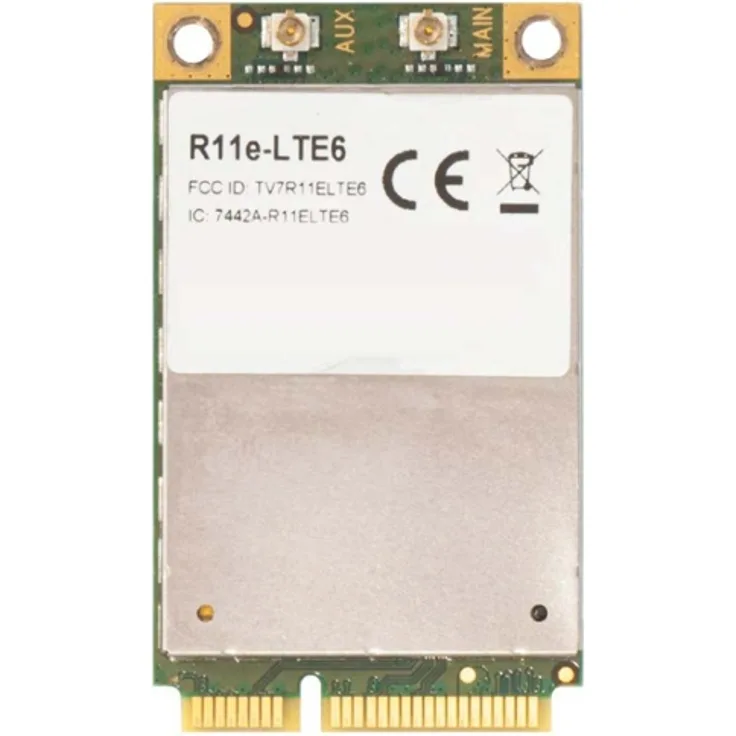 MikroTiK R11E-LTE6 - 2G-3G-4G-LTE miniPCI-e-Karte mit 2x u.FL-Anschlüssen