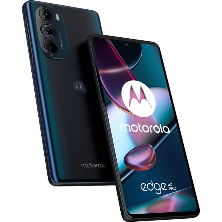 Motorola Edge 30 Pro 5G Smartphone 17,02cm (6,7 Zoll) OLED-Display, 256GB interner Speicher, 12GB RAM, Dual-SIM, Android 12, Cosmos Blue – Bild 1