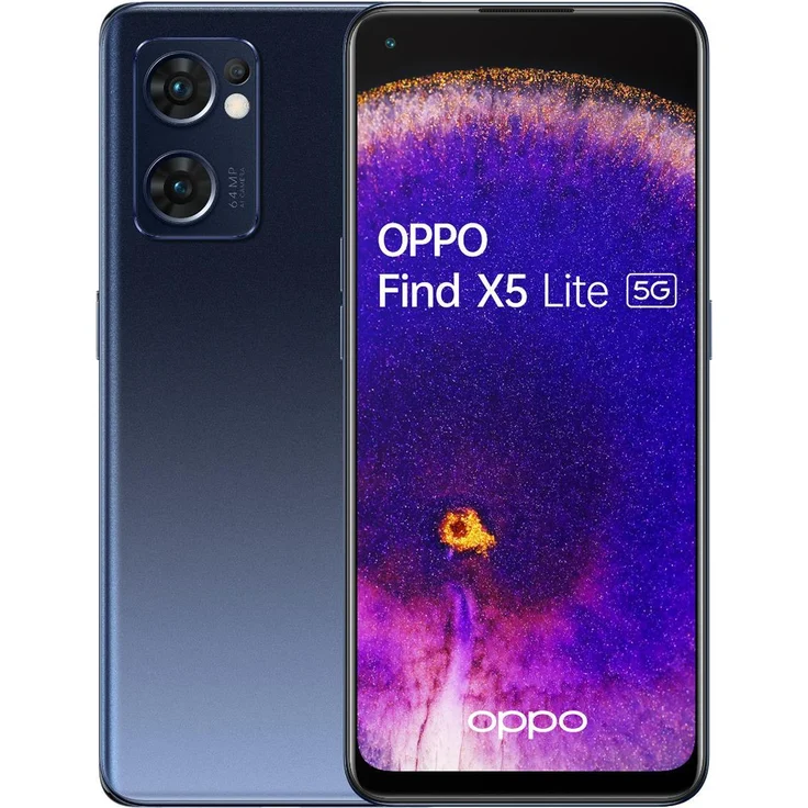 Oppo Find X5 Lite 5G Smartphone 16,33cm (6,43 Zoll) AMOLED-Display, 256GB interner Speicher, 8GB RAM, Dual-SIM, Android 12, Starry Black – Bild 1