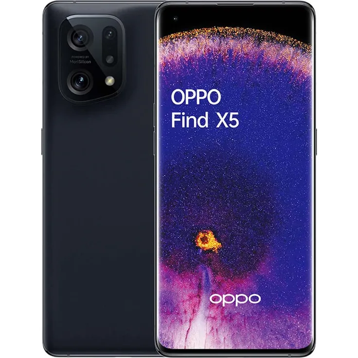 Oppo Find X5 5G Smartphone 16,63 cm (6,55 Zoll) AMOLED-Display, 256GB interner Speicher, 8GB RAM, Dual-SIM, Android 12, Schwarz