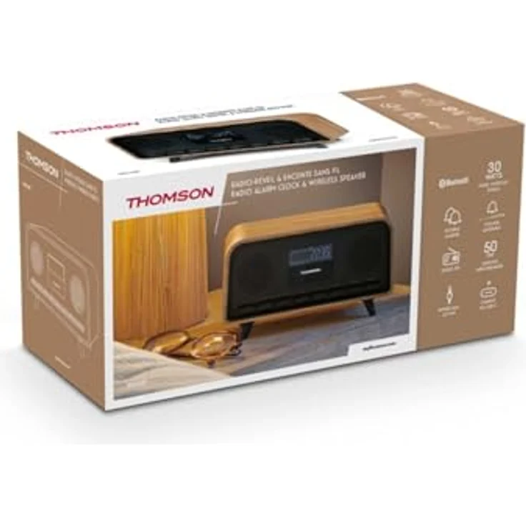 Thomson Radio Vintage Cosy noir, FM Radio mit Bluetooth und 50 Watt Leistung, Schwarz – Bild 5