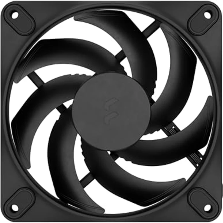 Fractal Design Momentum 12, Leiser 120 mm PC-Gehäuselüfter mit LCP Flügel, FDB-Lager, PWM-Steuerung, Schwarz – Bild 2