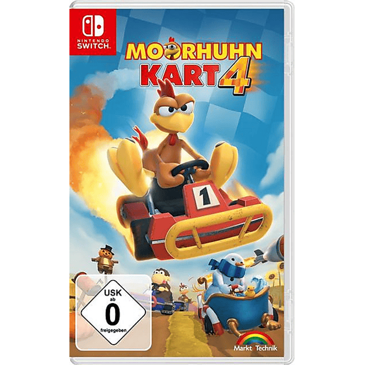 Markt + Technik Moorhuhn Kart 4 - Nintendo Switch, rasanter Rennspaß mit verbesserter Fahrphysik und Crossplay-Multiplayer