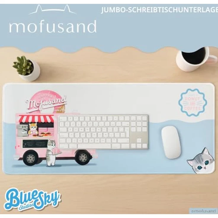Blue Sky Designs Gaming Mauspad Mofusand, XXL Mousepad mit offizieller Lizenz, 70 x 30 cm – Bild 2
