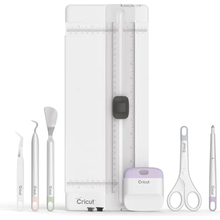 Cricut 2008760 Werkzeugset Weiß, 7-teiliges Set mit 33 cm Trimmer, geeignet für Vinyl und Papier – Bild 3