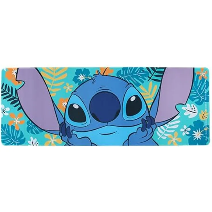 Paladone Stitch Schreibtischunterlage, offizielles Disney-Lizenzprodukt, rutschfestes Gummi-Mauspad, lebendiges Lilo & Stitch-Design, groß (80 cm x 30 cm), blau