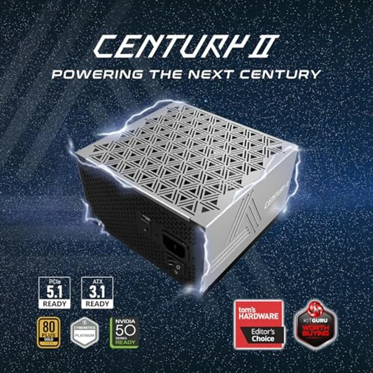 Montech Century II 80 PLUS Gold Netzteil, vollmodular, ATX 3.1, PCIe 5.1, 1.050 Watt – Bild 2