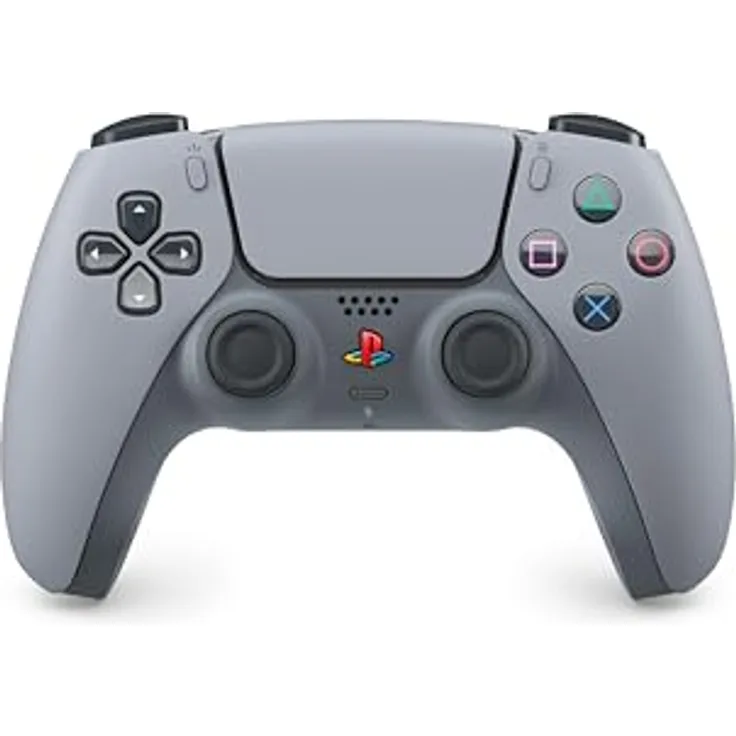 Sony Playstation 5 DualSense V3, 30th Anniversary Wireless-Controller mit haptischem Feedback und adaptiven Triggern, grau
