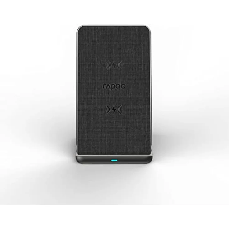 Rapoo XC360 kabelloses 15W Induktionsladegerät für Smartphone, Ladegerät für iOS und Android (z.B. iPhone, AirPod, Samsung), flach, Qi-Laden, Schnellladen, Überladeschutz, grau – Bild 4
