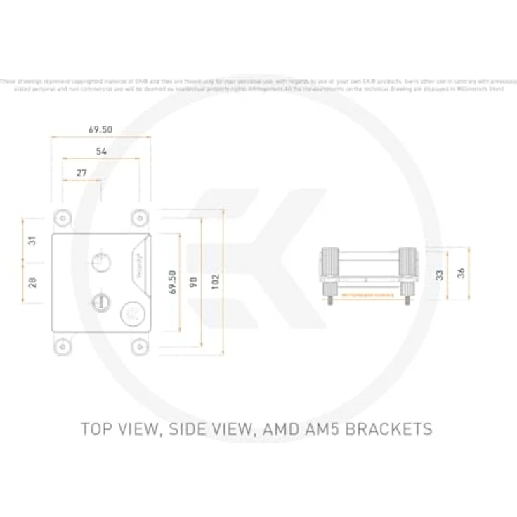 EKWB WAC Quantum Velocity3 CPU Wasserkühler - AM5, 1700/1851, Plexi – Bild 5