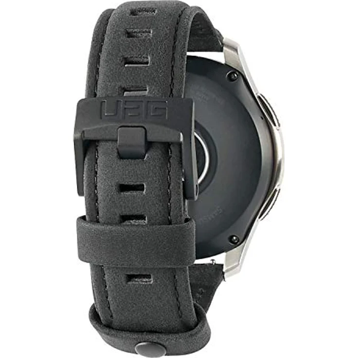 Urban Armor Gear Leder Strap Armband Samsung Galaxy Watch 46 mm, Gear S3 Frontier & Classic, Watch Active 2 44 mm (Designed für Samsung Smartwatches, Ersatzband aus Leder) - schwarz – Bild 10