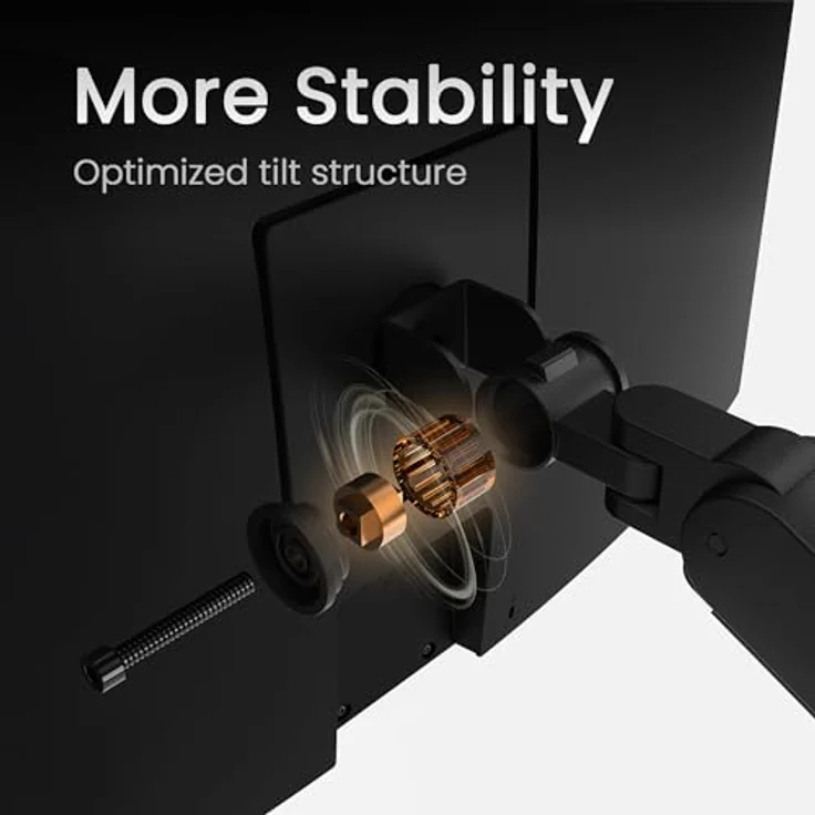 BenQ Ergo Arm BSL01, VESA-kompatibler Monitorarm für Monitore bis 40 Zoll und 11 kg, stufenlose Einstellung, integriertes Kabelmanagement, stabile Tischhalterung, Tischdicken 10-50 mm – Bild 3