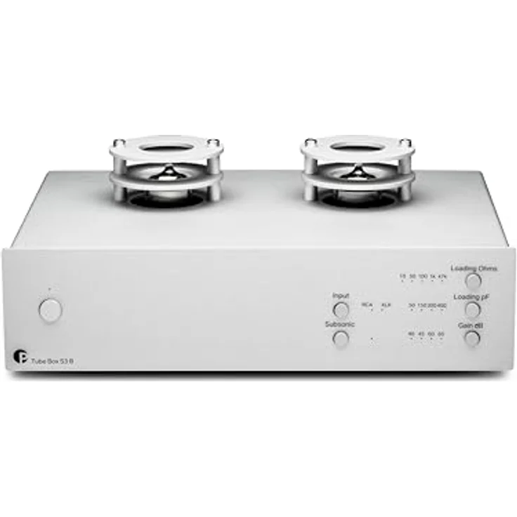Pro-Ject Tube Box S3 B, True Balanced High End Röhren Phono-Vorverstärker mit Dual Mono Design, MM/MC kompatibel, Silber – Bild 1