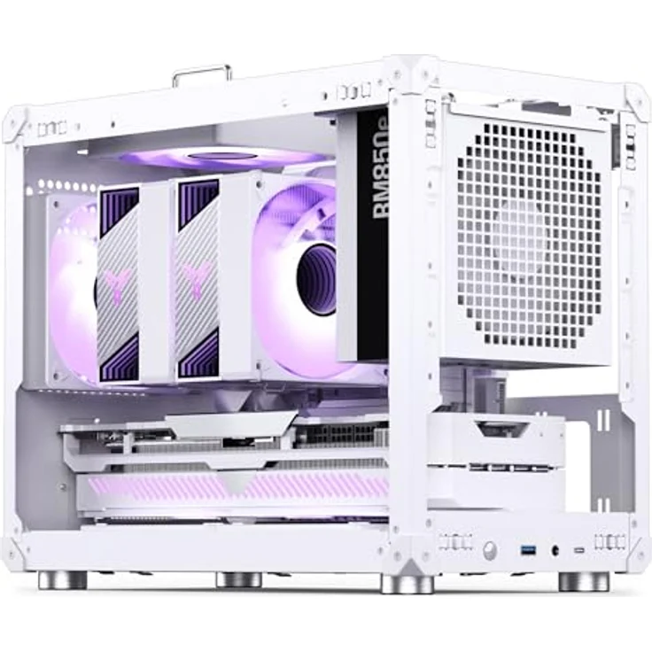 Jonsbo C6 MAX PC-Gehäuse, Mini-Gehäuse, Micro-ATX - weiß, transportabel mit Tragegriff – Bild 7
