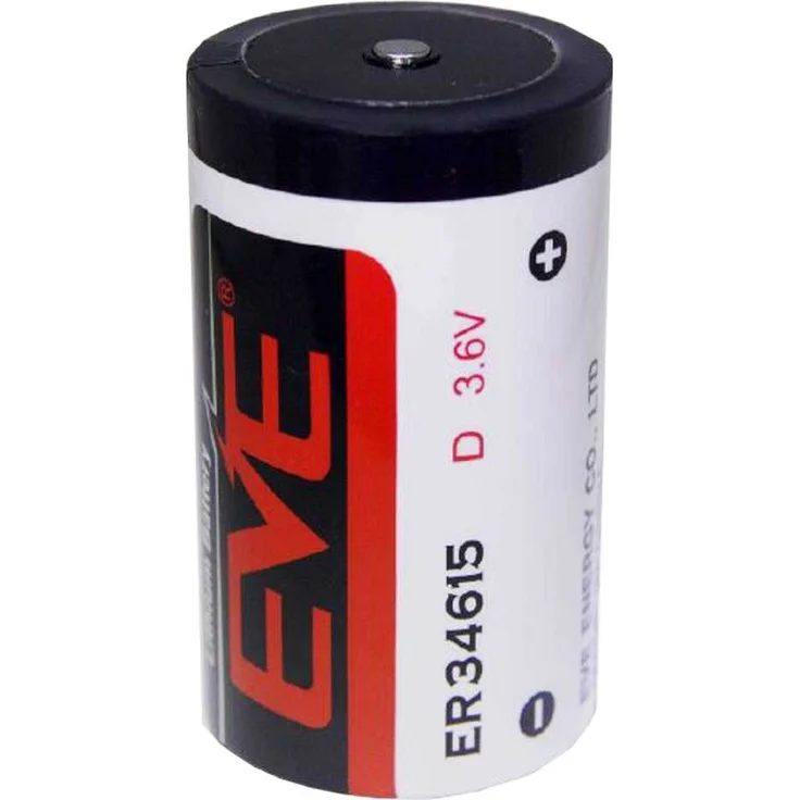 EVE ER34615 bobbin cell D Rundzelle Lithium-Thionylchlorid 3,6V 19000mAh, hohe Impulsleistung bis 300mA, -55°C bis +85°C Temperaturbereich