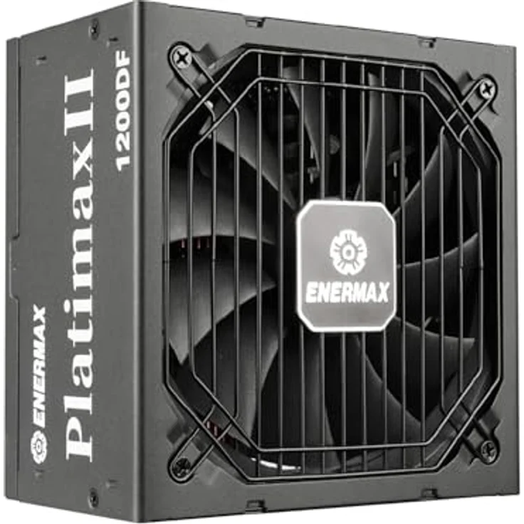 ENERMAX PLATIMAXII 1200DF, 1200W Netzteil in Schwarz, 80 PLUS und Cybenetics Platinum zertifiziert, vollmodular, PCIe 5.1, flüsterleiser 135mm DF-Lüfter, Semi-Fanless, 105°C japanische Kondensatoren – Bild 2