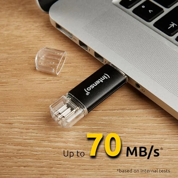 Intenso Twist Line - USB-Flash-Laufwerk - 64GB - USB 3.2 Gen 1 - USB-C - Anthrazit (3539490) – Bild 5