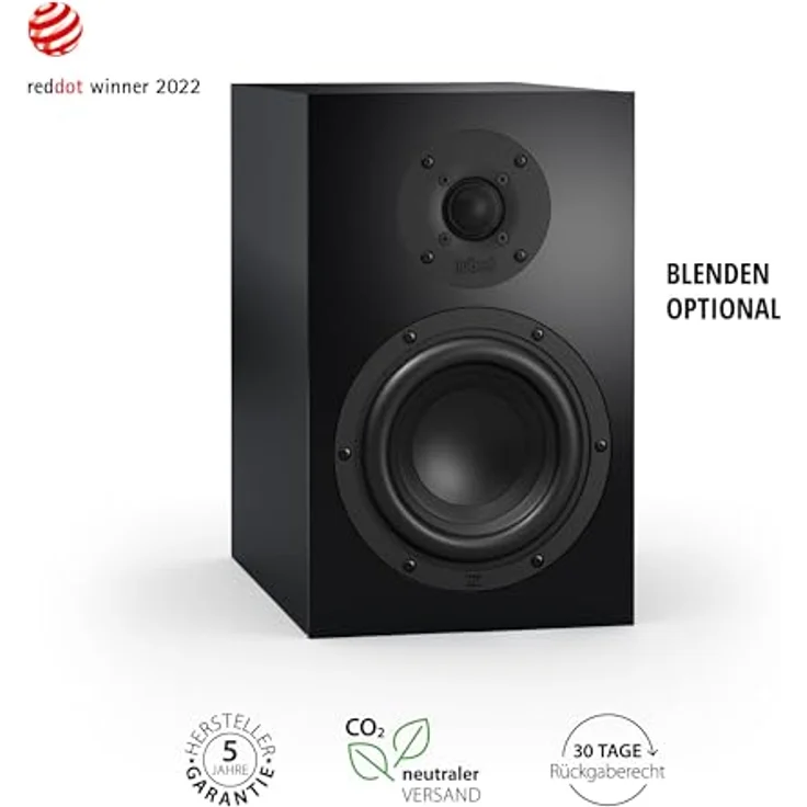Nubert nuBoxx B-40 Schwarze Kompaktlautsprecher | 2 Stück Passivboxen | Bis 41 Hz (-3dB) | Ideal für Moderne Wohnzimmer – Bild 2