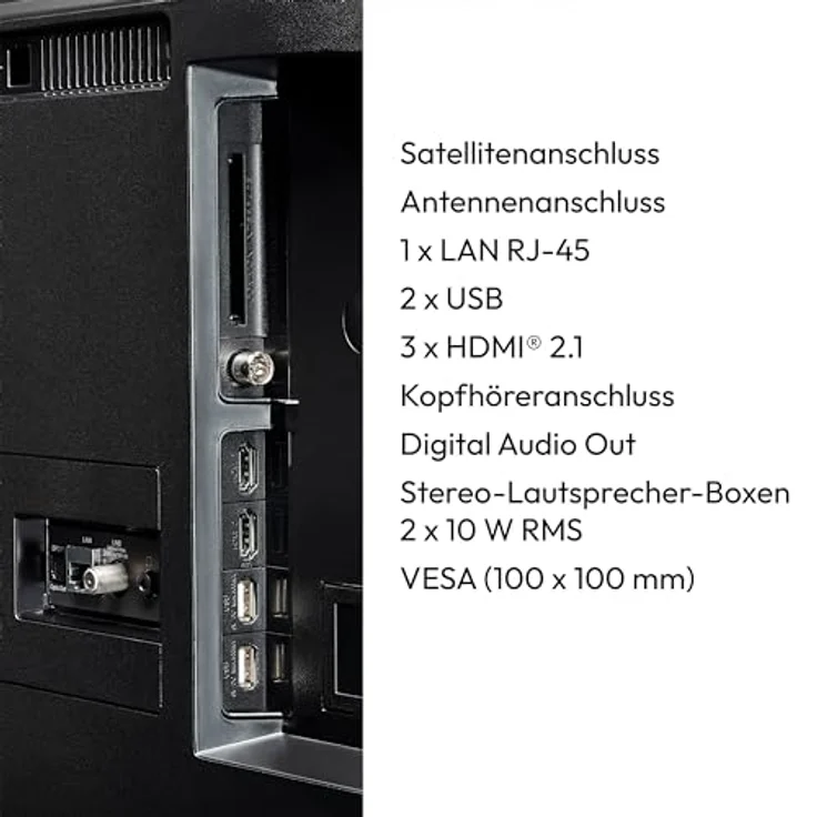 MEDION X14307 (MD 31170) 108 cm (43 Zoll) QLED Fernseher (Android TV, 4K, Dolby Vision HDR, Dolby Atmos & DTS X, Netflix, Prime Video, Smart TV, Google Chromecast & Assistant) in elegantem Schwarz – Bild 5