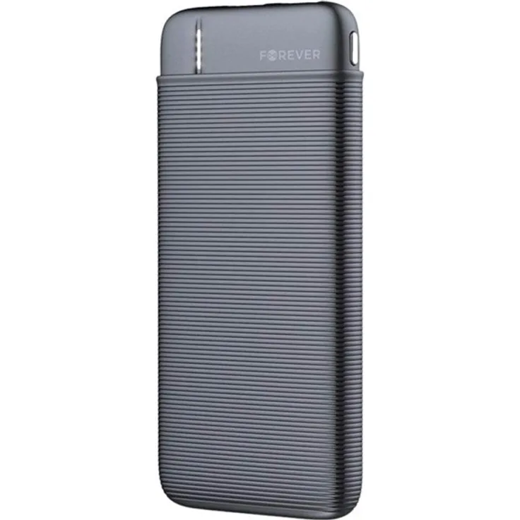 Forever TB-100S, 5.000 mAh Powerbank Black, Li-Polymer, USB-C Input, kompakt für Mobile Charging