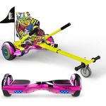 Mega Motion Balance Scooter Kart A03, 6.5" Hoverboards mit LED-Licht und Bluetooth Lautsprecher, blau