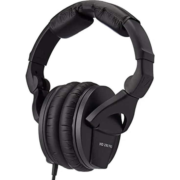 Sennheiser HD 280 PRO, Geschlossener Over-Ear DJ & Monitoring Kopfhörer mit hoher Geräuschdämpfung, zusammenklappbares Design und schwenkbare Ohrmuscheln, 3m Spiralkabel & 1/4“ Klinkenadapter, Schwarz – Bild 1