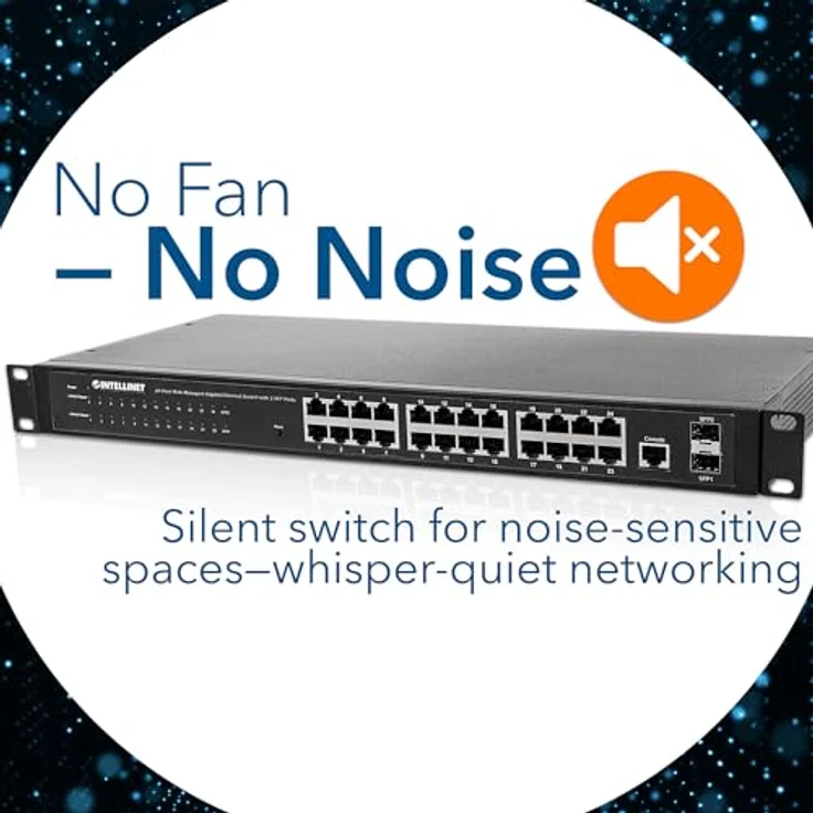 Intellinet 24-Port Web-Managed Gigabit Ethernet Switch mit 2 SFP-Ports schwarz 560917 – Bild 6