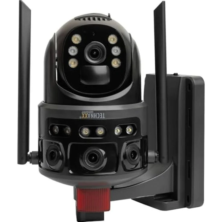 Technaxx TX-329, 4G Dual-Kamera Außen-Sicherheitskamera mit 8W Solarpanel, 3MP FullHD, 345° Rotation, Nachtsicht, 8000mAh Akku, PIR-Bewegungssensor, 2-Wege-Audio, IP65, 0,4s Auslösezeit – Bild 2