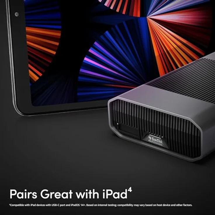 SanDisk Professional G-DRIVE PROJECT- G-DRIVE PRO EMEA (24 TB), Externe Festplatte, Grau, Silber – Bild 6