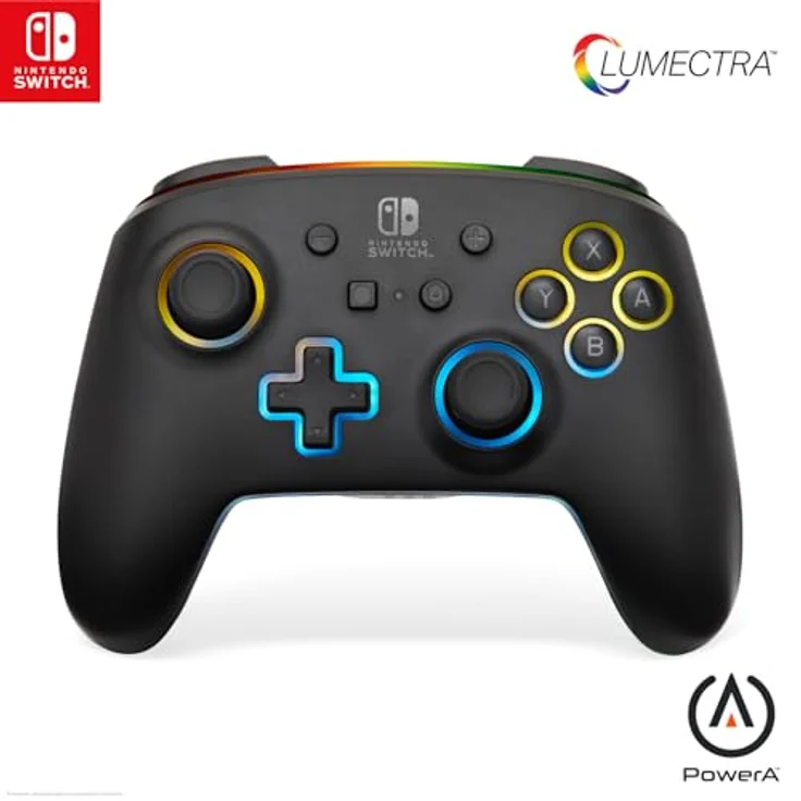 PowerA Enhanced Wireless Controller for Nintendo Switch with Lumectra, wireless video game controller, gaming controller, officially licensed, RGB controller – Bild 1