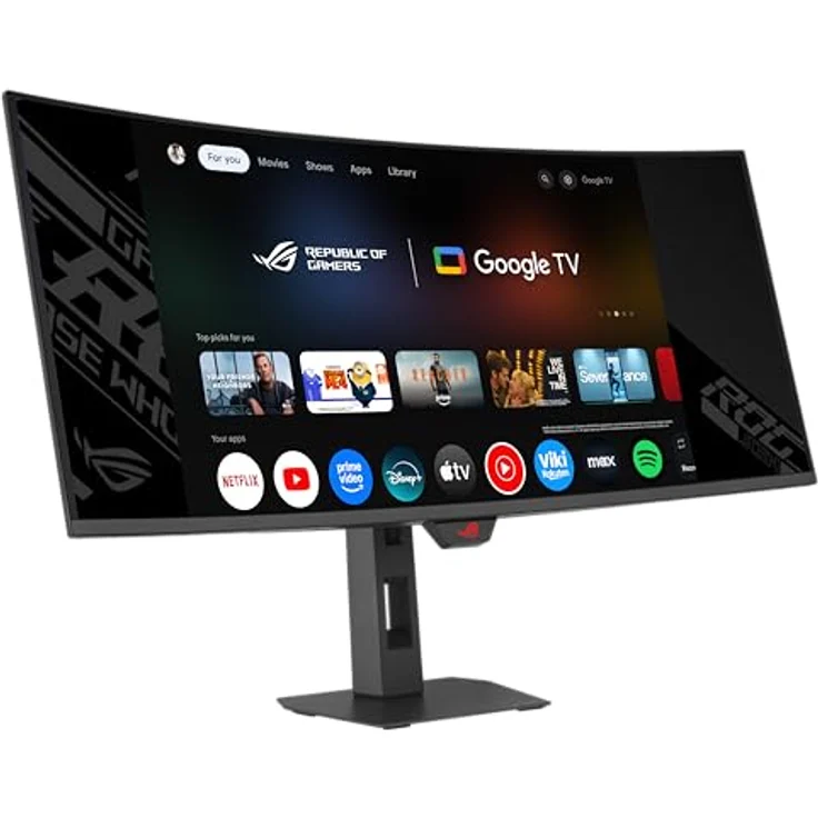 ASUS ROG Strix OLED XG34WCDMTG, 34“ Curved Gaming Monitor, 3440x1440, 240Hz, FreeSync & G-Sync kompatibel, WiFi 6, Dolby Vision & Dolby Atmos – Bild 3