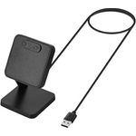 kwmobile USB Ladegerät für Samsung Galaxy Fit 3 / Huawei Watch Fit 3 - Schnelles Ladekabel mit Standfunktion, 100cm Länge