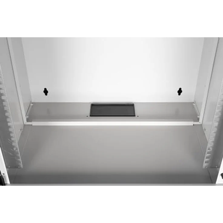 DIGITUS Netzwerkschrank SoHo Pro - 19-Zoll Rack 9 HE - Unmontiert - Wandmontage - 400 mm Tiefe - 327 mm Nutztiefe - Traglast 60 kg - Glastür - Grau – Bild 5