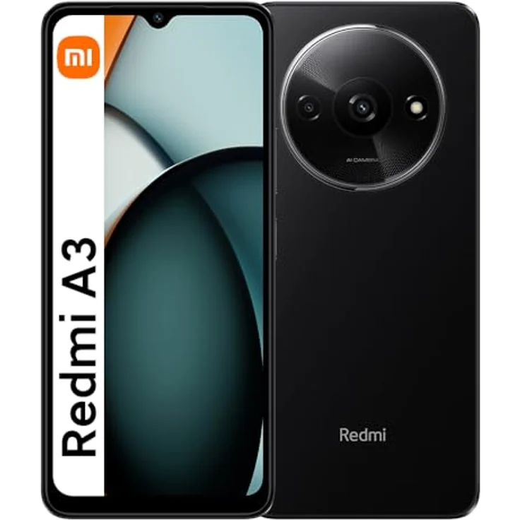 Xiaomi Redmi A3 128GB ROM 4GB RAM 5000mAh 90Hz AMOLED Smartphone Schwarz – Bild 1